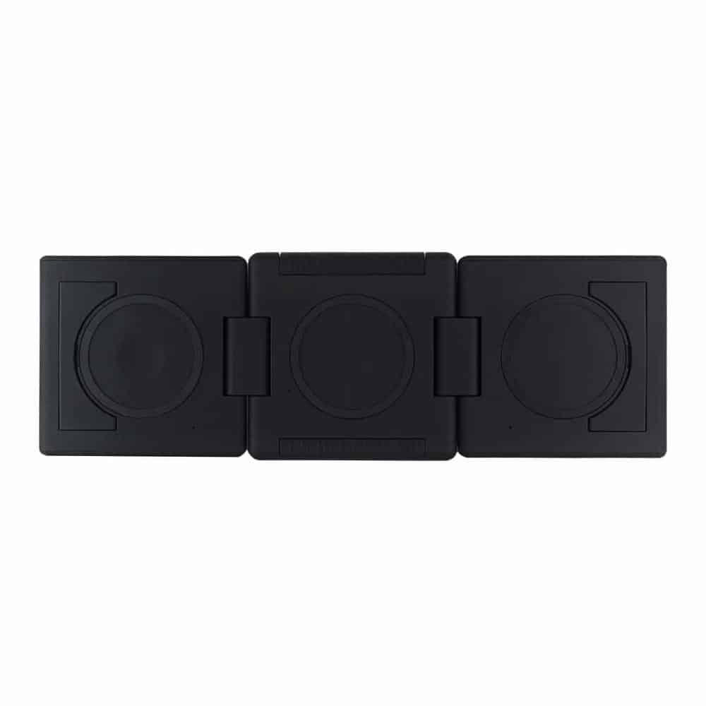 Ampere Unravel 3-in-1 Foldable Wireless Travel Charger Black